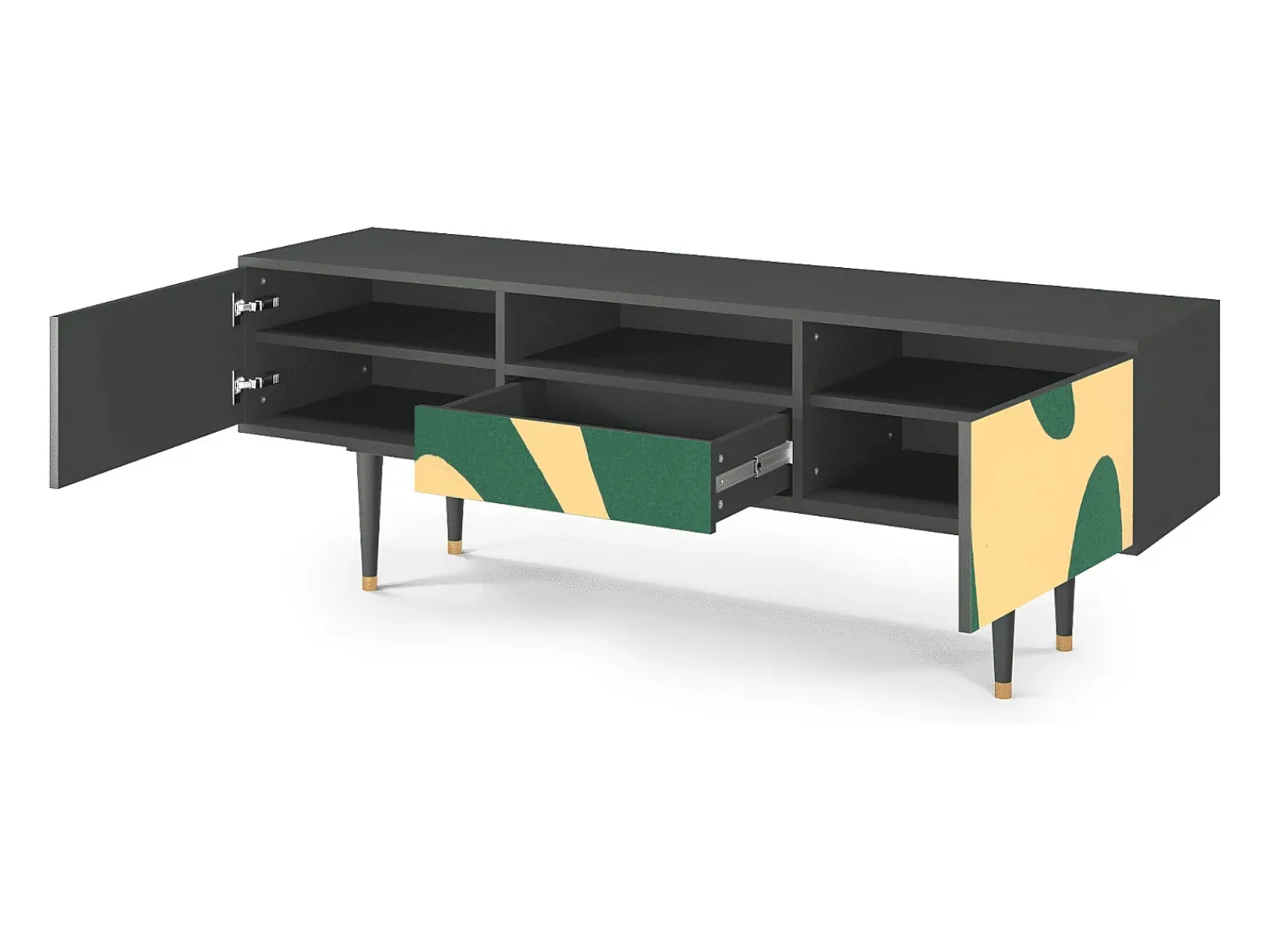 Móvel De Tv| Mueble de TV - 170х59х41 cm - T6 - Constellations by Arp, Antracite Cinza antracite