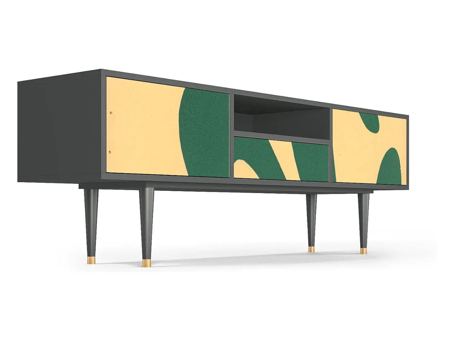 Móvel De Tv| Mueble de TV - 170х59х41 cm - T6 - Constellations by Arp, Antracite Cinza antracite