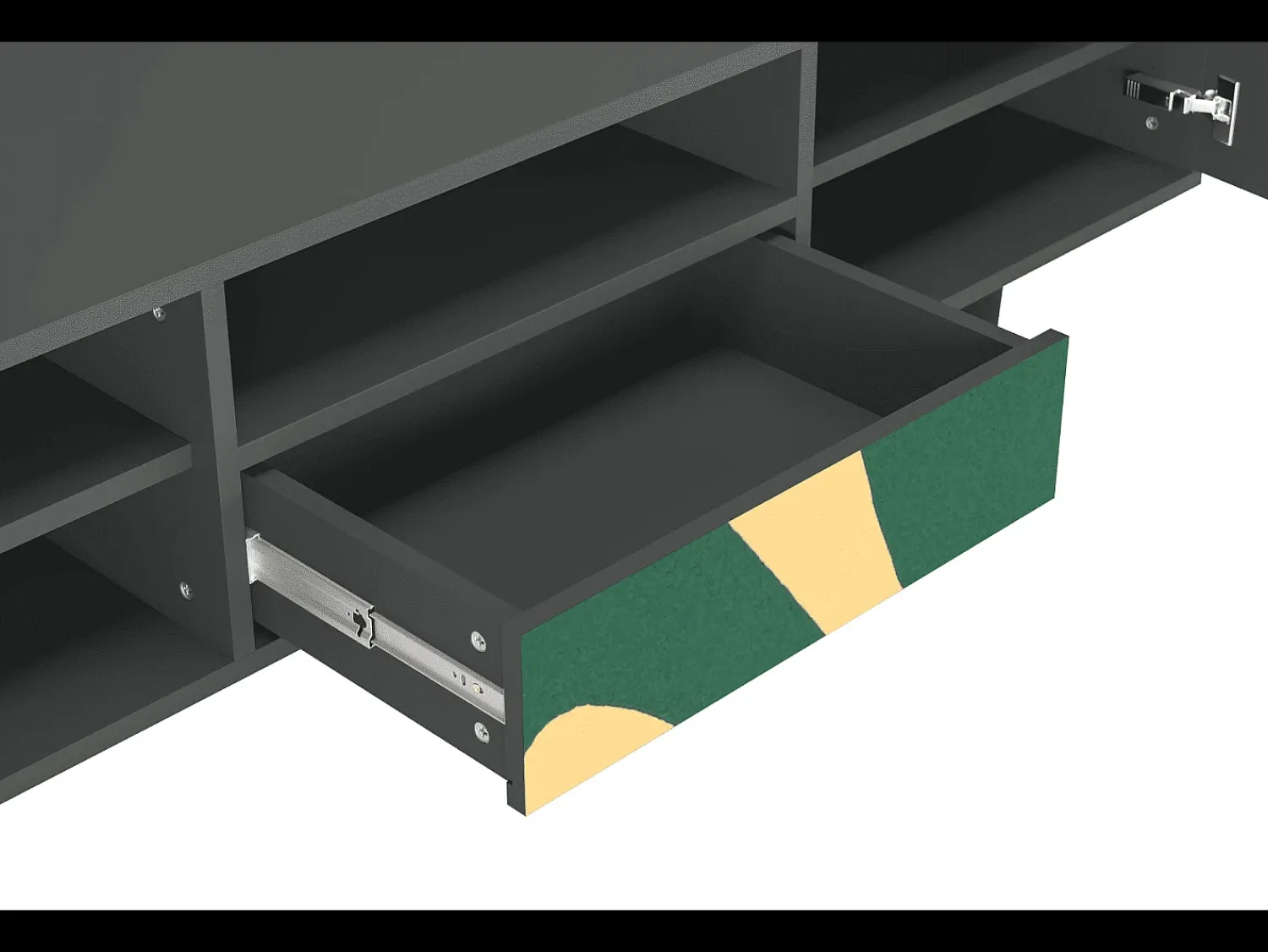 Móvel De Tv| Mueble de TV - 170х59х41 cm - T6 - Constellations by Arp, Antracite Cinza antracite