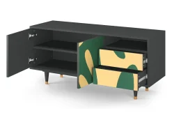 Móvel De Tv| Mueble de TV - 125х56х41 cm - T7 - Constellations by Arp, Antracite Cinza antracite