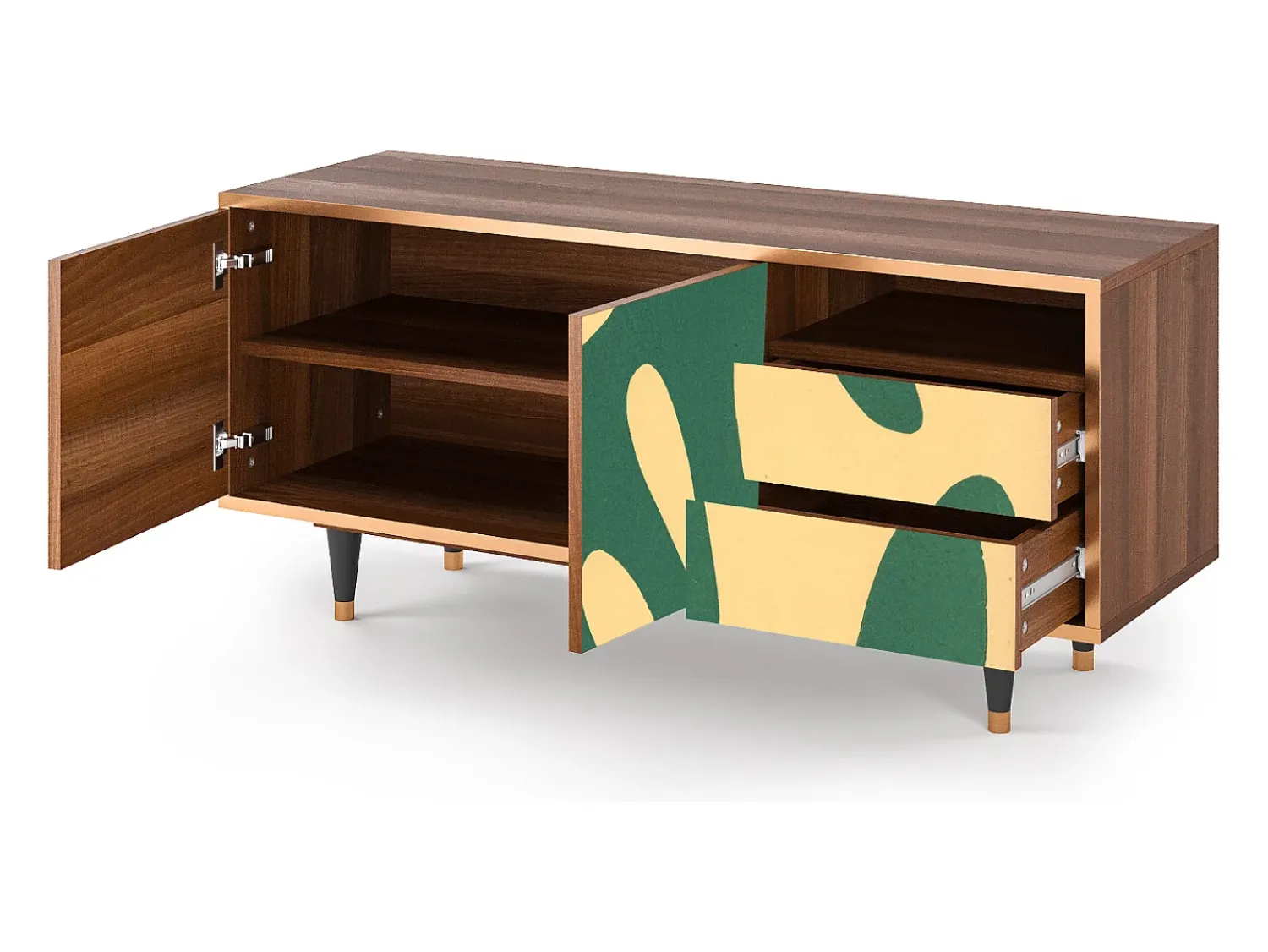 Móvel De Tv* Mueble de TV - 125х56х41 cm - T7 - Constellations by Arp, Nogueira Castanho