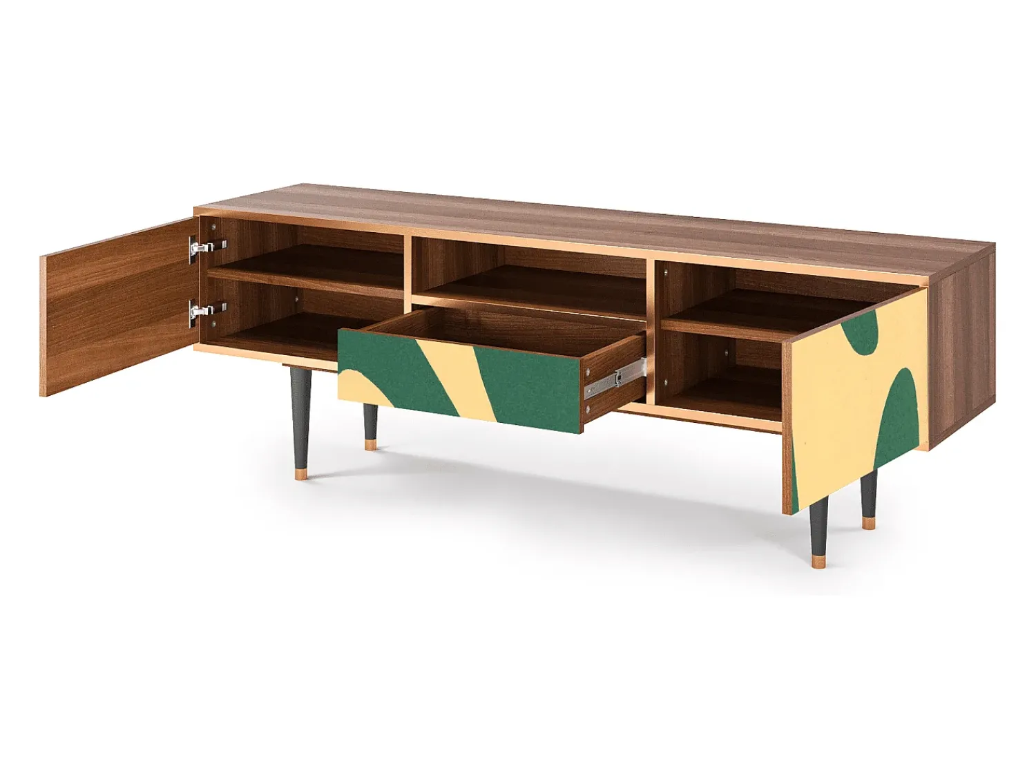 Móvel De Tv* Mueble de TV - 170х59х41 cm - T6 - Constellations by Arp, Nogueira Castanho