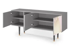 Outlet Mueble de TV - 150х69х41 cm - T5 - Cosmopolitan Diva, Cinza Cinzento