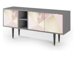 Outlet Mueble de TV - 150х69х41 cm - T5 - Cosmopolitan Diva, Cinza Cinzento