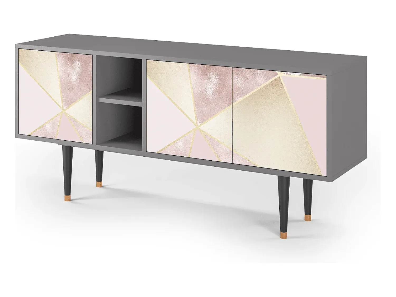 Outlet Mueble de TV - 150х69х41 cm - T5 - Cosmopolitan Diva, Cinza Cinzento