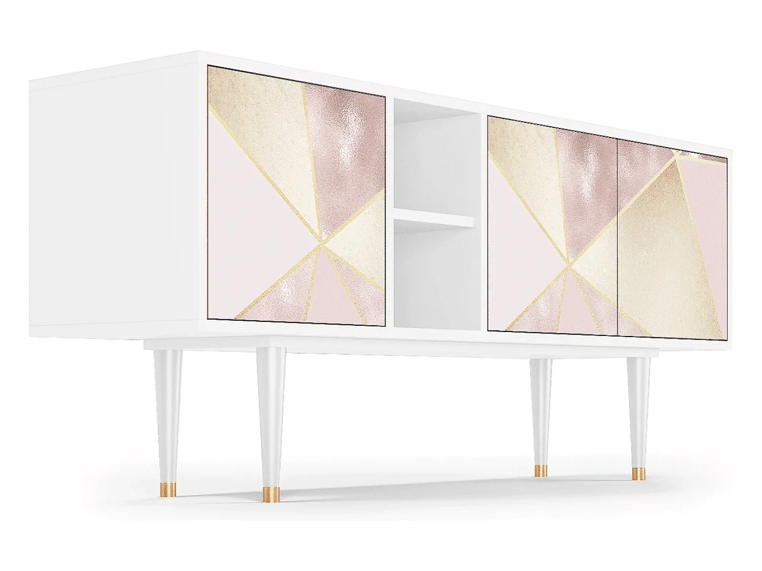 Mueble de TV - 150х69х41 cm - T5 - Cosmopolitan Diva, Branco^ Móvel De Tv