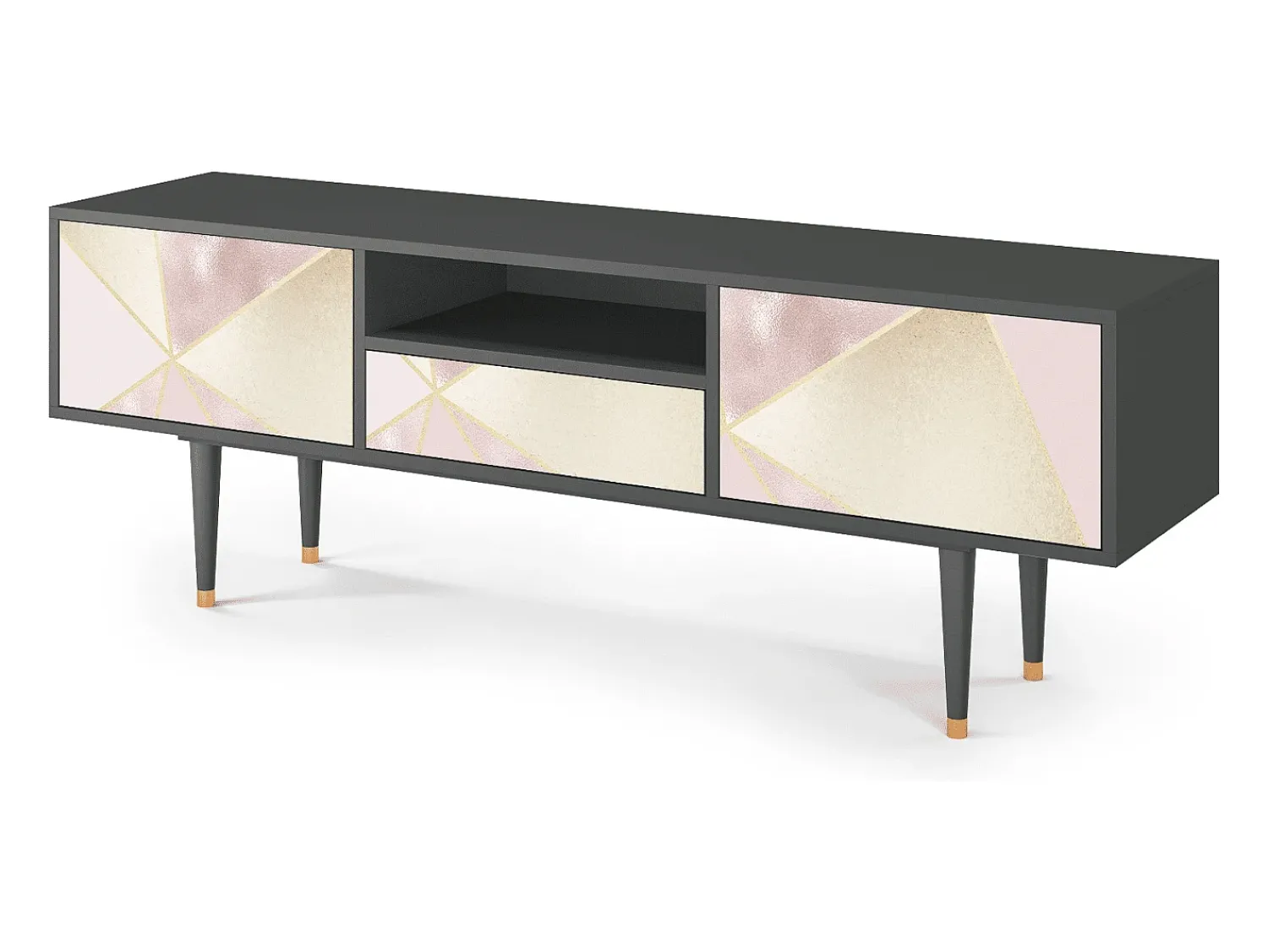 Móvel De Tv* Mueble de TV - 170х59х41 cm - T6 - Cosmopolitan Diva, Antracite Cinza antracite