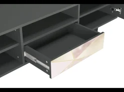 Móvel De Tv* Mueble de TV - 170х59х41 cm - T6 - Cosmopolitan Diva, Antracite Cinza antracite