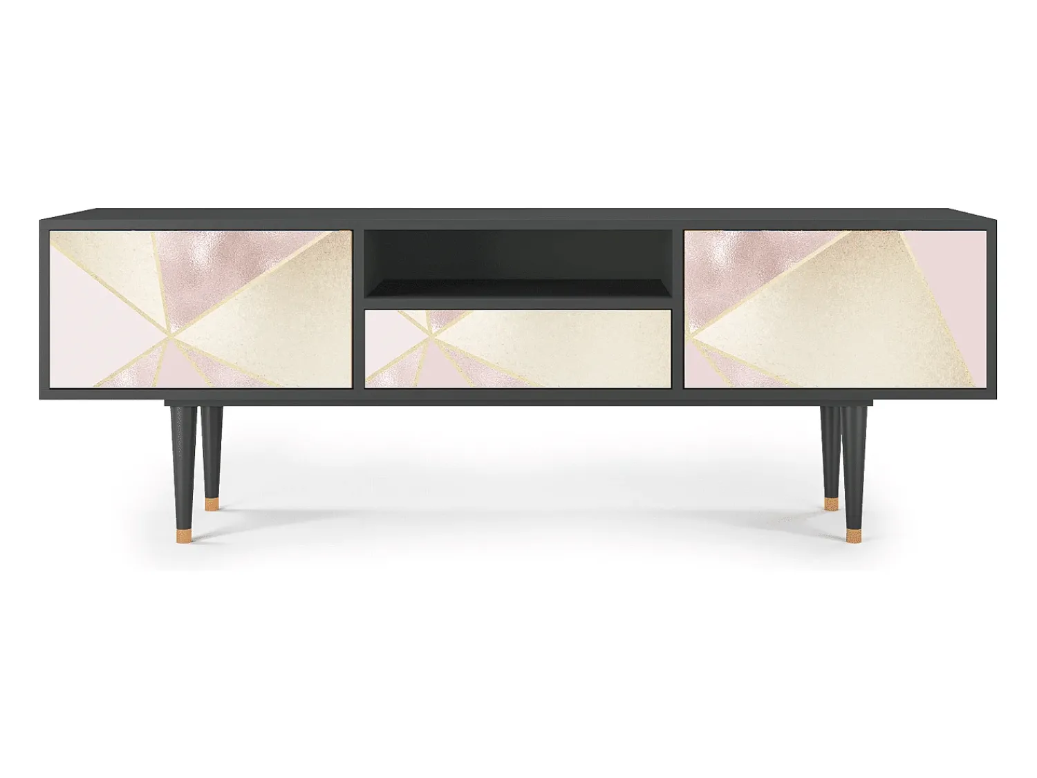 Móvel De Tv* Mueble de TV - 170х59х41 cm - T6 - Cosmopolitan Diva, Antracite Cinza antracite