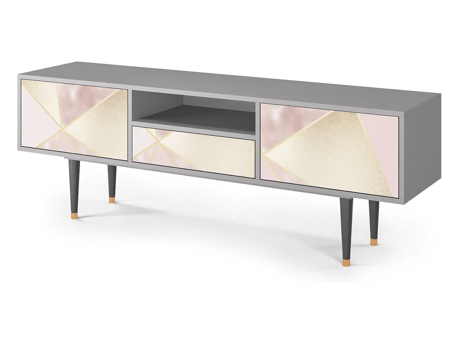Móvel De Tv* Mueble de TV - 170х59х41 cm - T6 - Cosmopolitan Diva, Cinza Cinzento