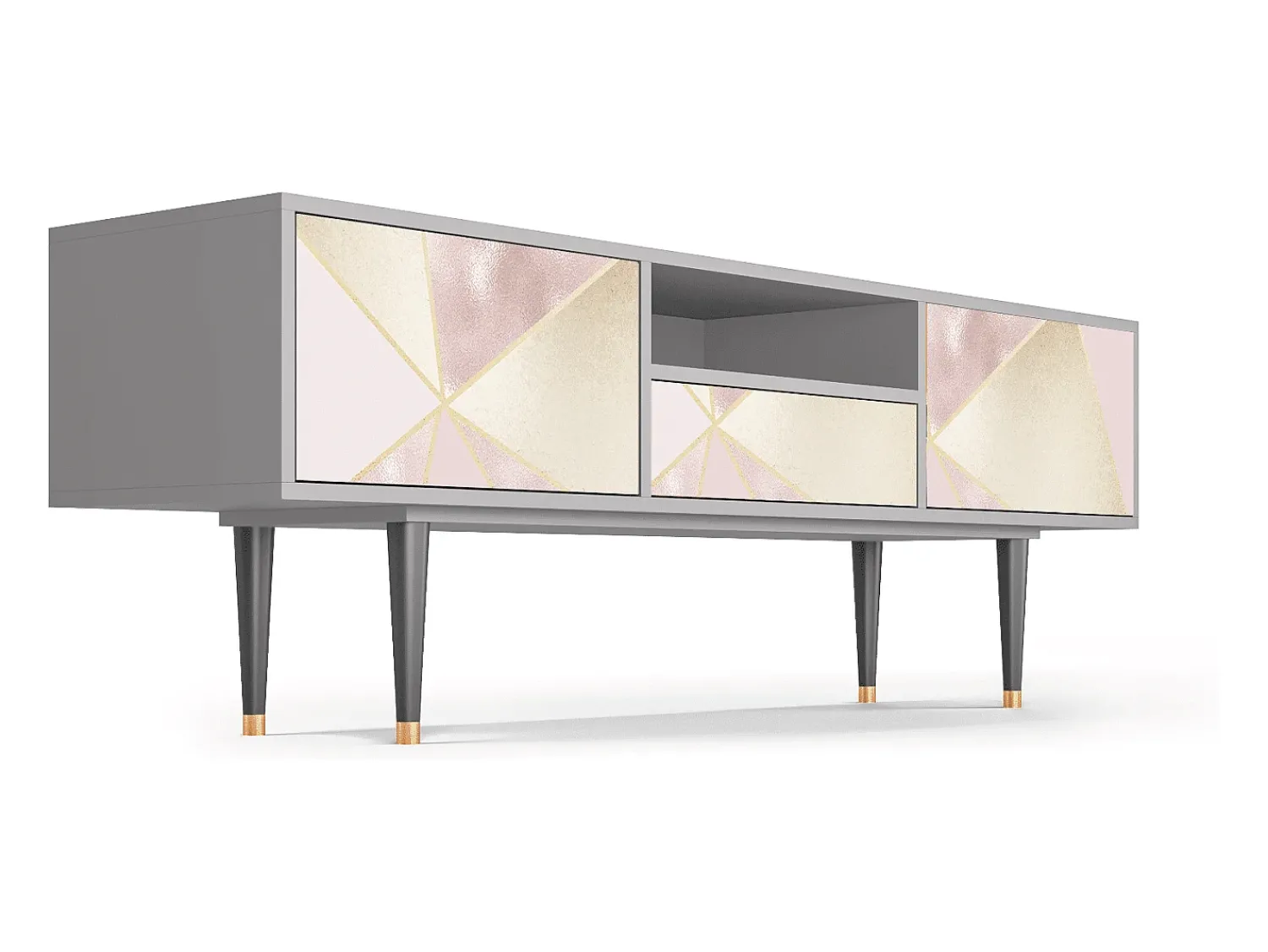 Móvel De Tv* Mueble de TV - 170х59х41 cm - T6 - Cosmopolitan Diva, Cinza Cinzento
