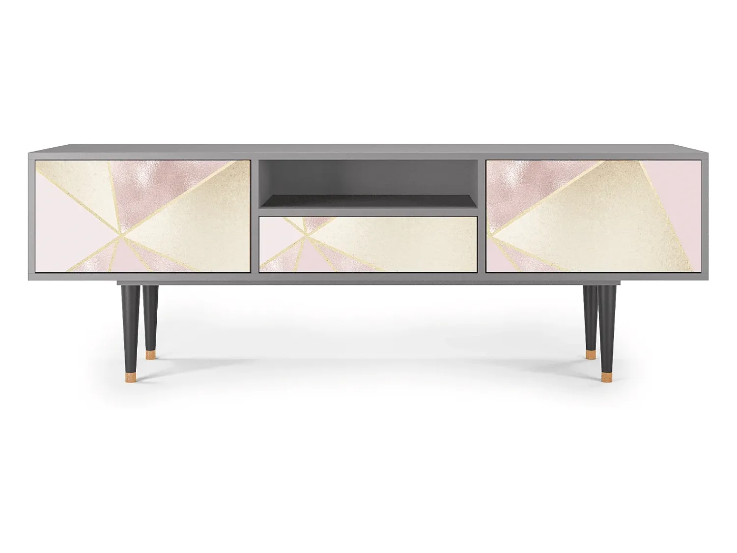 Móvel De Tv* Mueble de TV - 170х59х41 cm - T6 - Cosmopolitan Diva, Cinza Cinzento