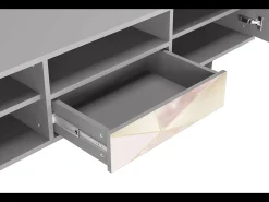 Móvel De Tv* Mueble de TV - 170х59х41 cm - T6 - Cosmopolitan Diva, Cinza Cinzento