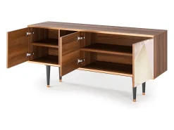 Móvel De Tv| Mueble de TV - 150х69х41 cm - T5 - Cosmopolitan Diva, Nogueira Castanho