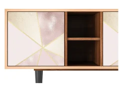 Móvel De Tv| Mueble de TV - 150х69х41 cm - T5 - Cosmopolitan Diva, Nogueira Castanho