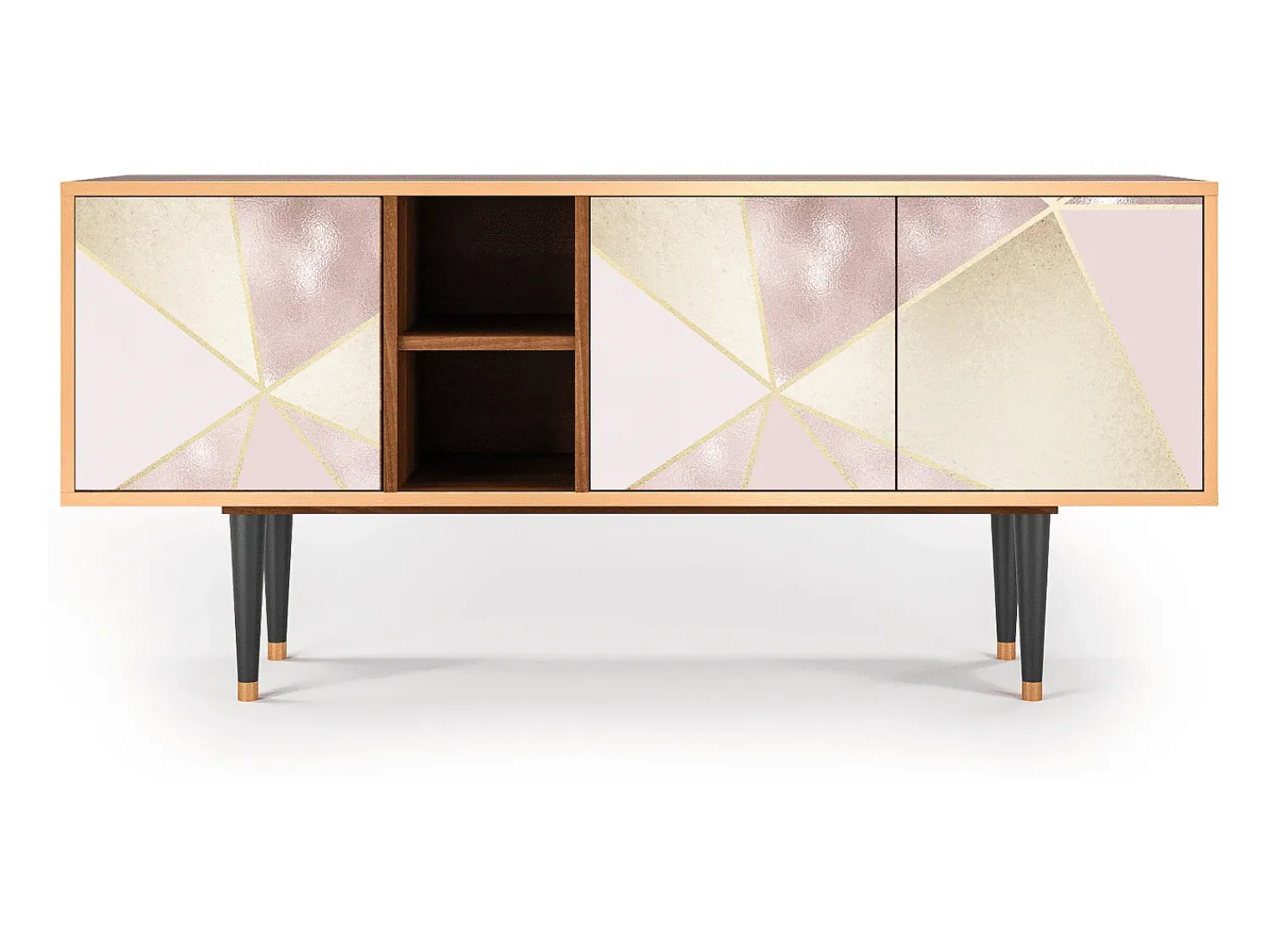 Móvel De Tv| Mueble de TV - 150х69х41 cm - T5 - Cosmopolitan Diva, Nogueira Castanho