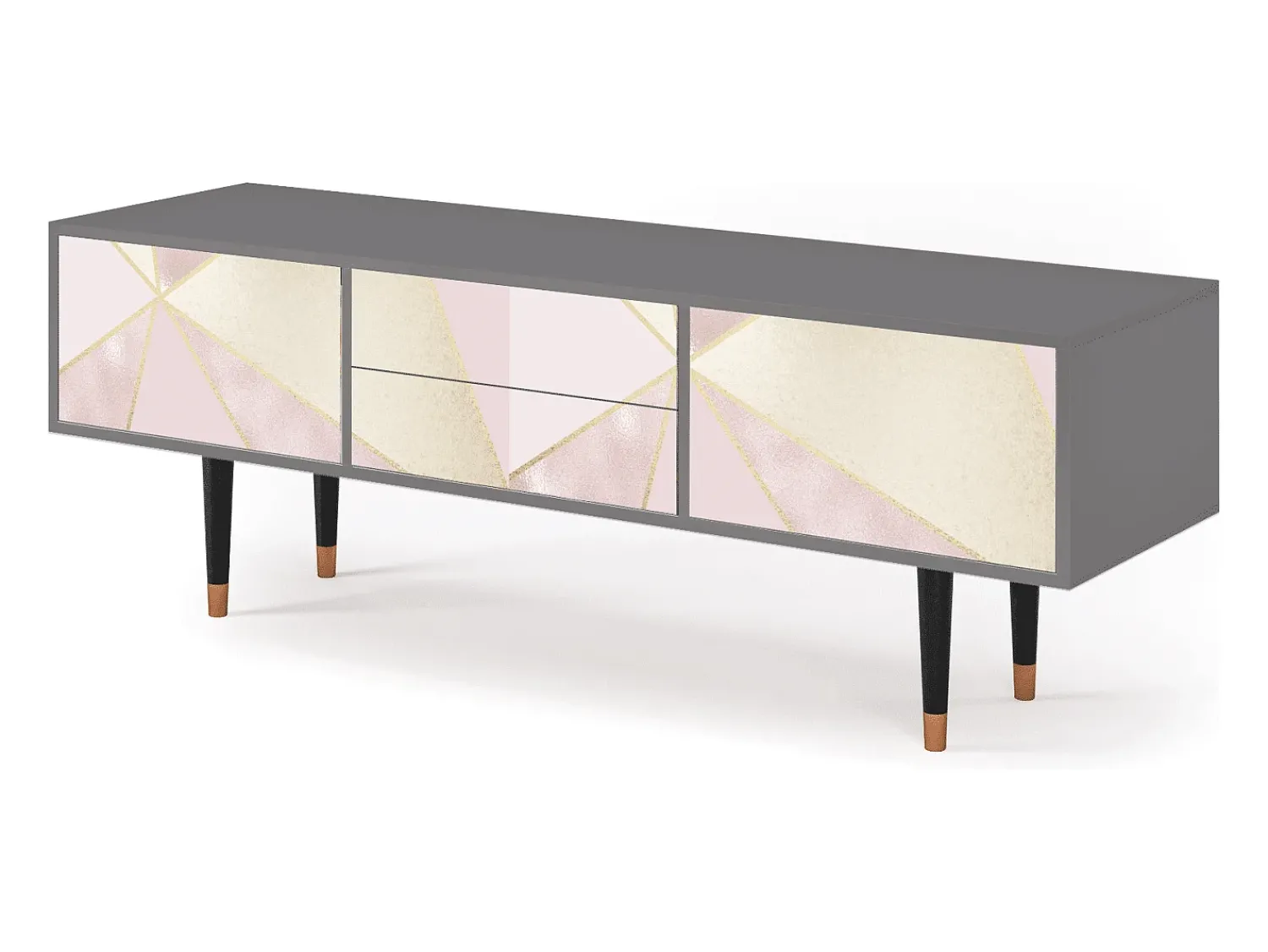 Móvel De Tv* Mueble de TV - 170х59х48 cm - T4 - Cosmopolitan Diva, Cinza Cinzento