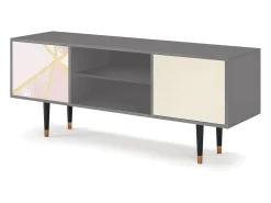 Outlet Mueble de TV - 170х69х48 cm - T2 - Cosmopolitan Diva, Cinza Cinzento