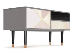 Móvel De Tv| Mueble de TV - 115х59х48 cm - T3 - Cosmopolitan Diva, Cinza Cinzento