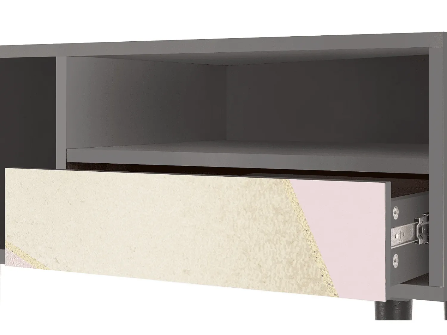 Móvel De Tv| Mueble de TV - 115х59х48 cm - T3 - Cosmopolitan Diva, Cinza Cinzento