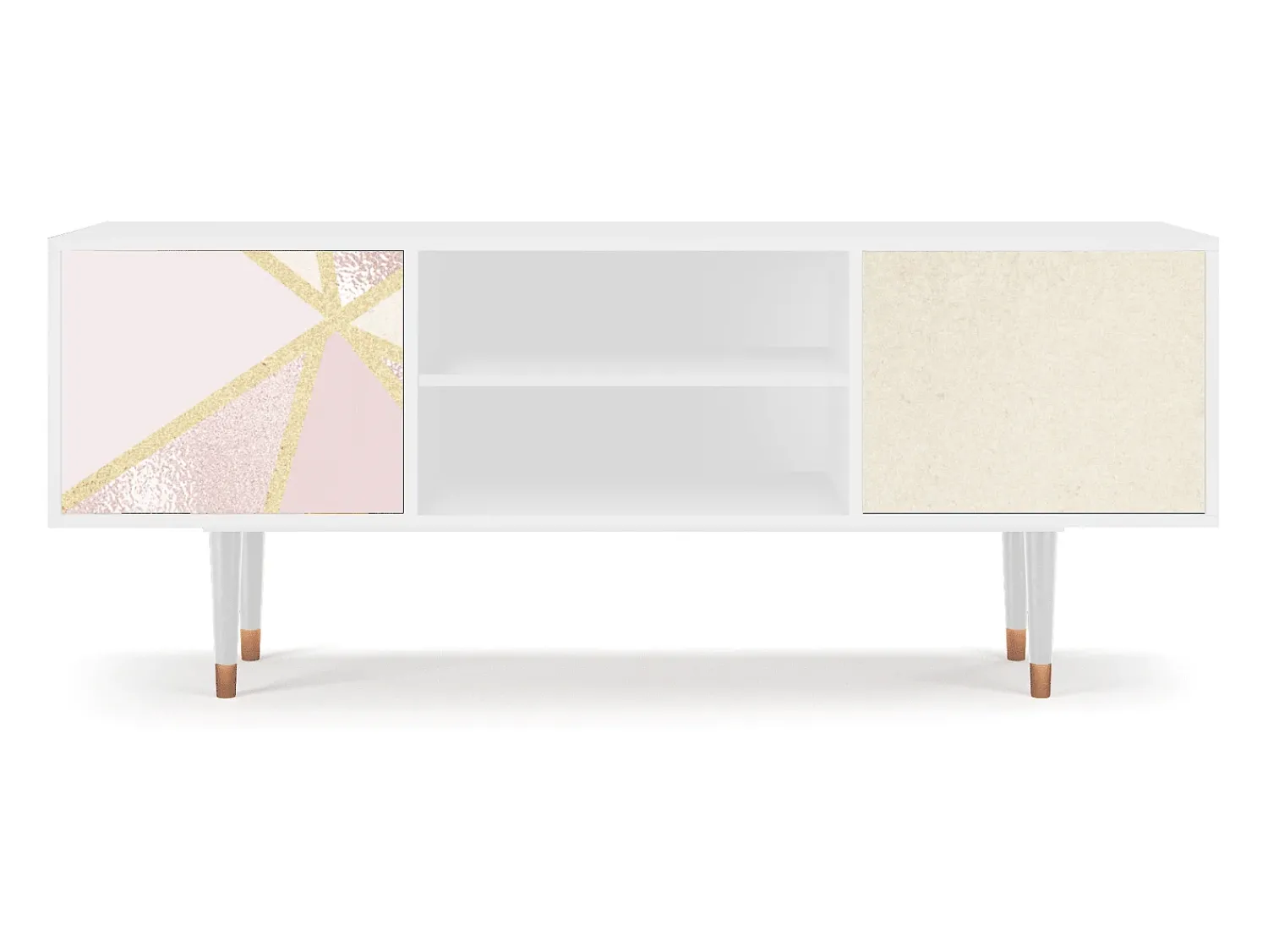 Móvel De Tv| Mueble de TV - 170х69х48 cm - T2 - Cosmopolitan Diva, Branco Bege