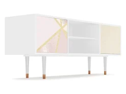 Móvel De Tv| Mueble de TV - 170х69х48 cm - T2 - Cosmopolitan Diva, Branco Bege