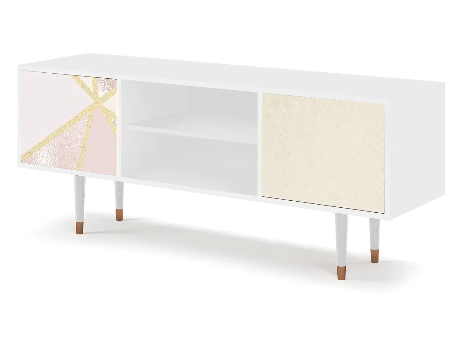 Móvel De Tv| Mueble de TV - 170х69х48 cm - T2 - Cosmopolitan Diva, Branco Bege