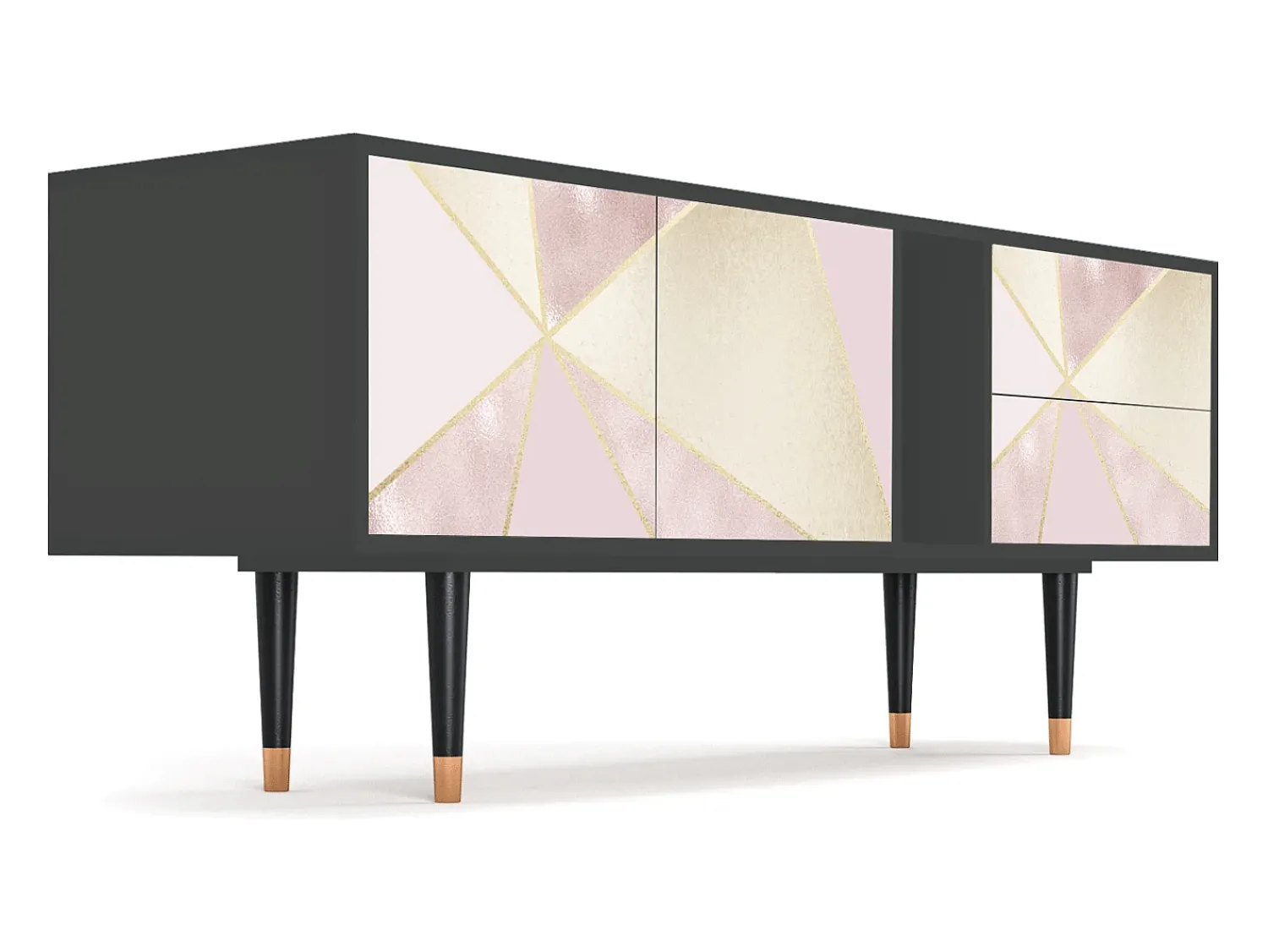 Móvel De Tv| Mueble de TV - 170х69х48 cm - T1 - Cosmopolitan Diva, Antracite Cinza antracite