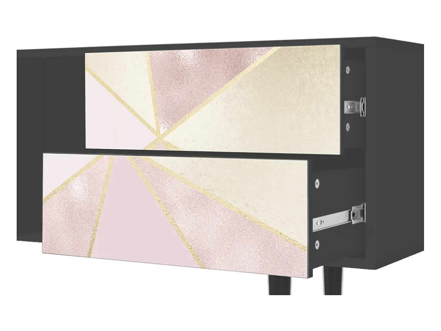 Móvel De Tv| Mueble de TV - 170х69х48 cm - T1 - Cosmopolitan Diva, Antracite Cinza antracite