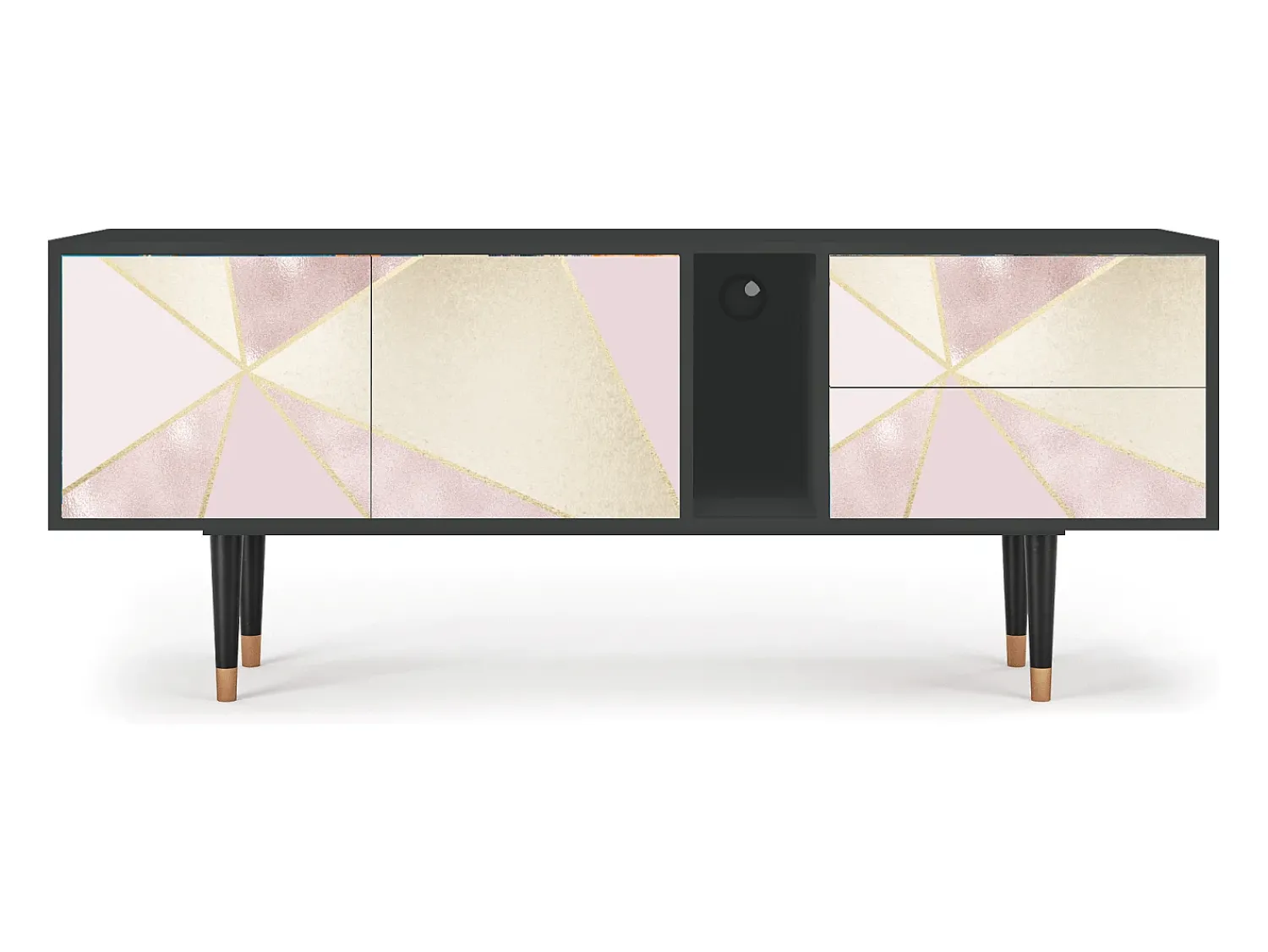 Móvel De Tv| Mueble de TV - 170х69х48 cm - T1 - Cosmopolitan Diva, Antracite Cinza antracite