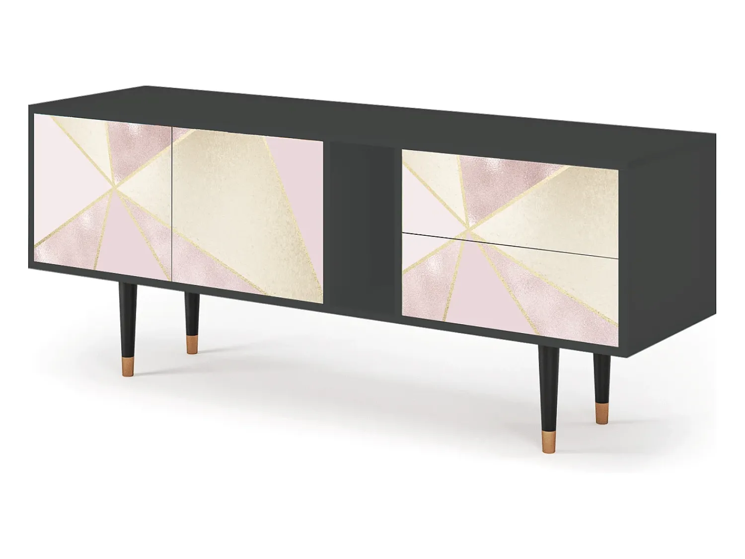 Móvel De Tv| Mueble de TV - 170х69х48 cm - T1 - Cosmopolitan Diva, Antracite Cinza antracite