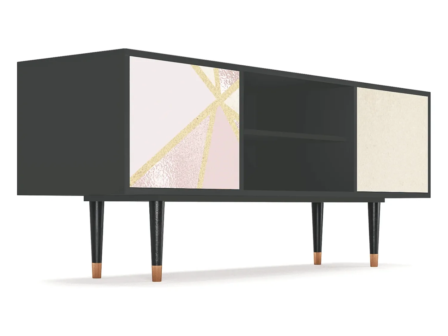 Móvel De Tv* Mueble de TV - 170х69х48 cm - T2 - Cosmopolitan Diva, Antracite Cinza antracite