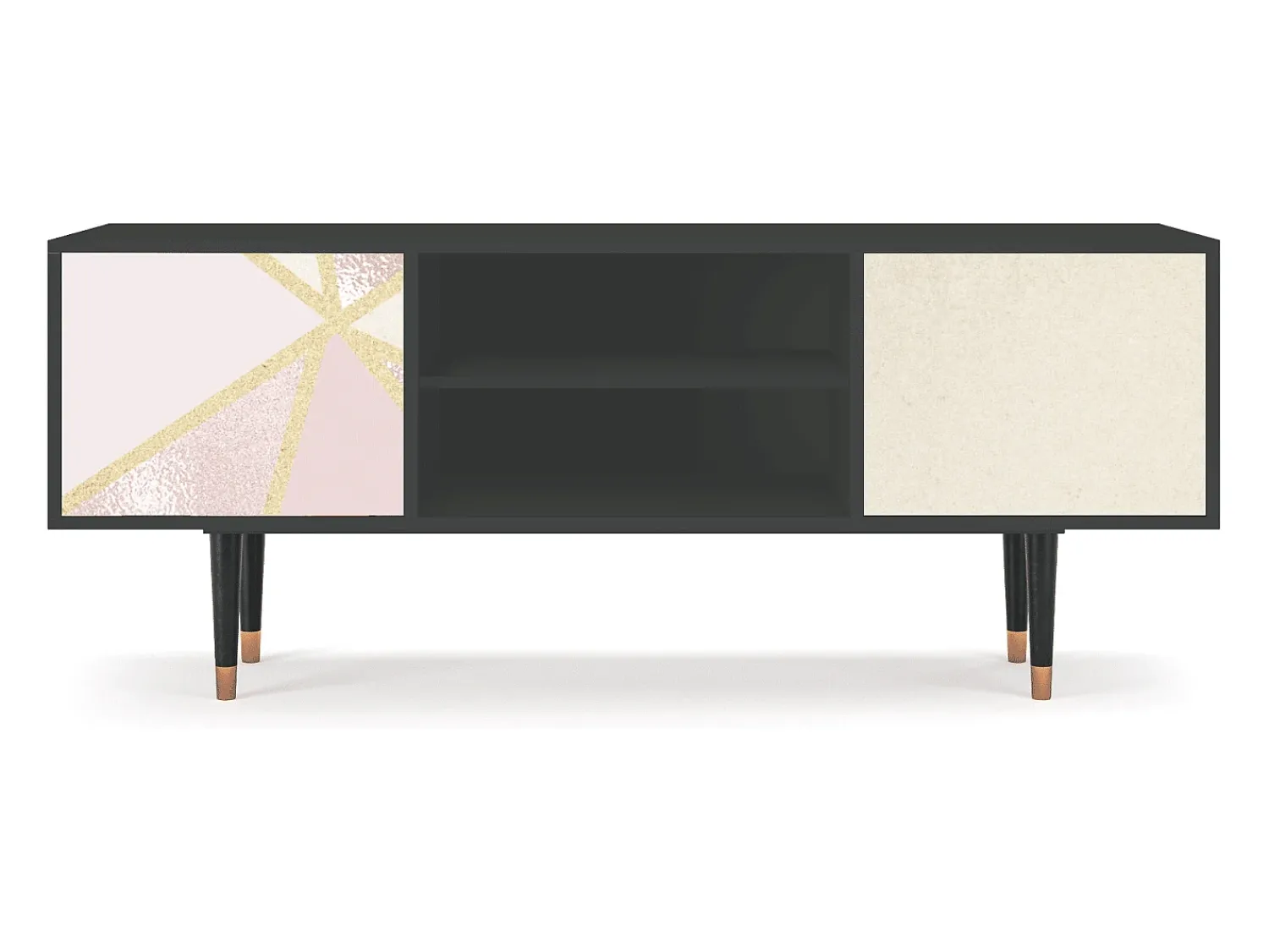 Móvel De Tv* Mueble de TV - 170х69х48 cm - T2 - Cosmopolitan Diva, Antracite Cinza antracite