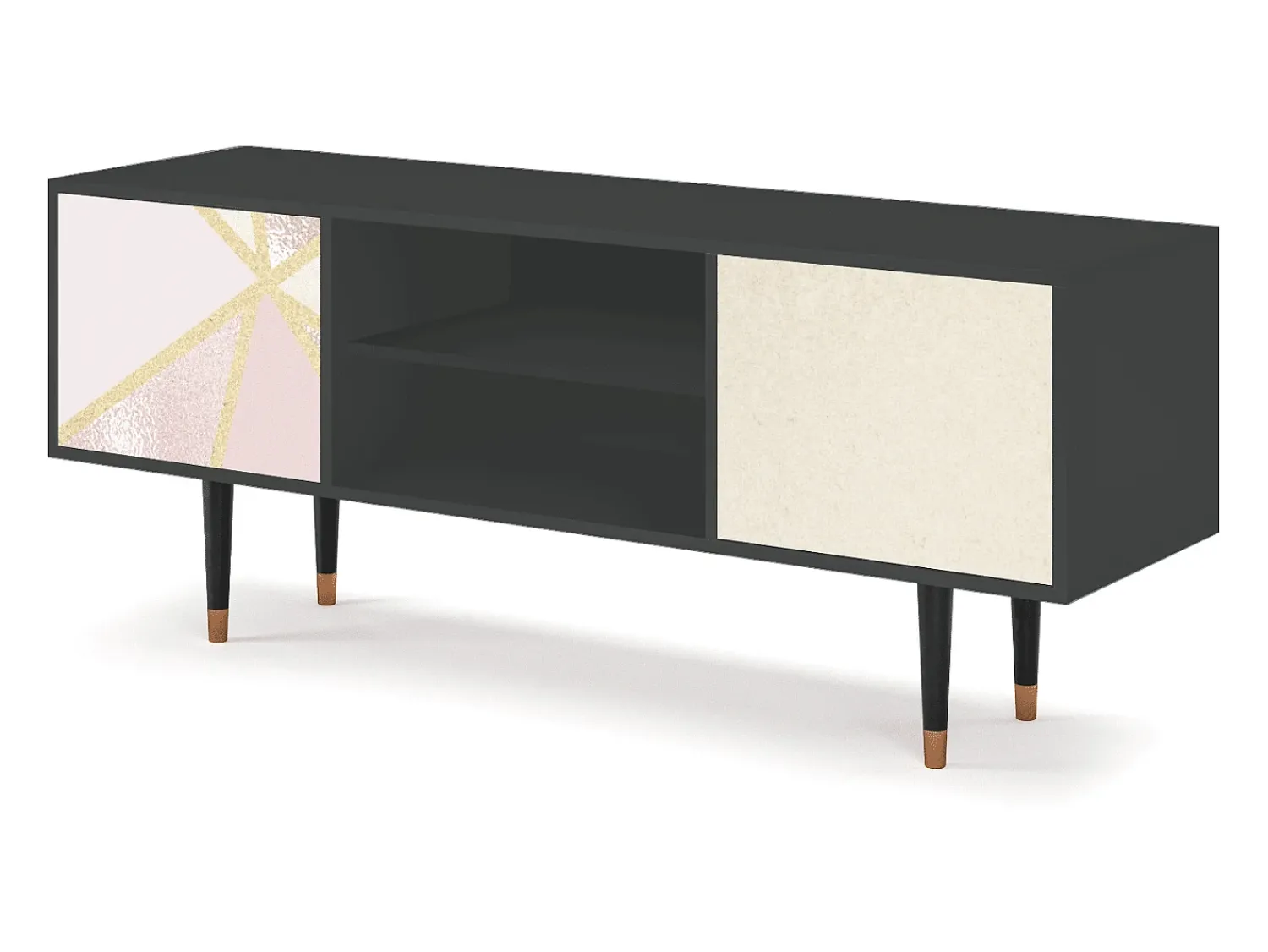 Móvel De Tv* Mueble de TV - 170х69х48 cm - T2 - Cosmopolitan Diva, Antracite Cinza antracite