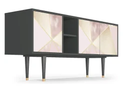Móvel De Tv* Mueble de TV - 150х69х41 cm - T5 - Cosmopolitan Diva, Antracite Cinza antracite