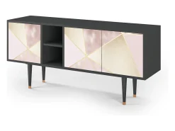 Móvel De Tv* Mueble de TV - 150х69х41 cm - T5 - Cosmopolitan Diva, Antracite Cinza antracite