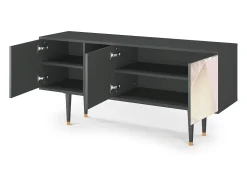 Móvel De Tv* Mueble de TV - 150х69х41 cm - T5 - Cosmopolitan Diva, Antracite Cinza antracite