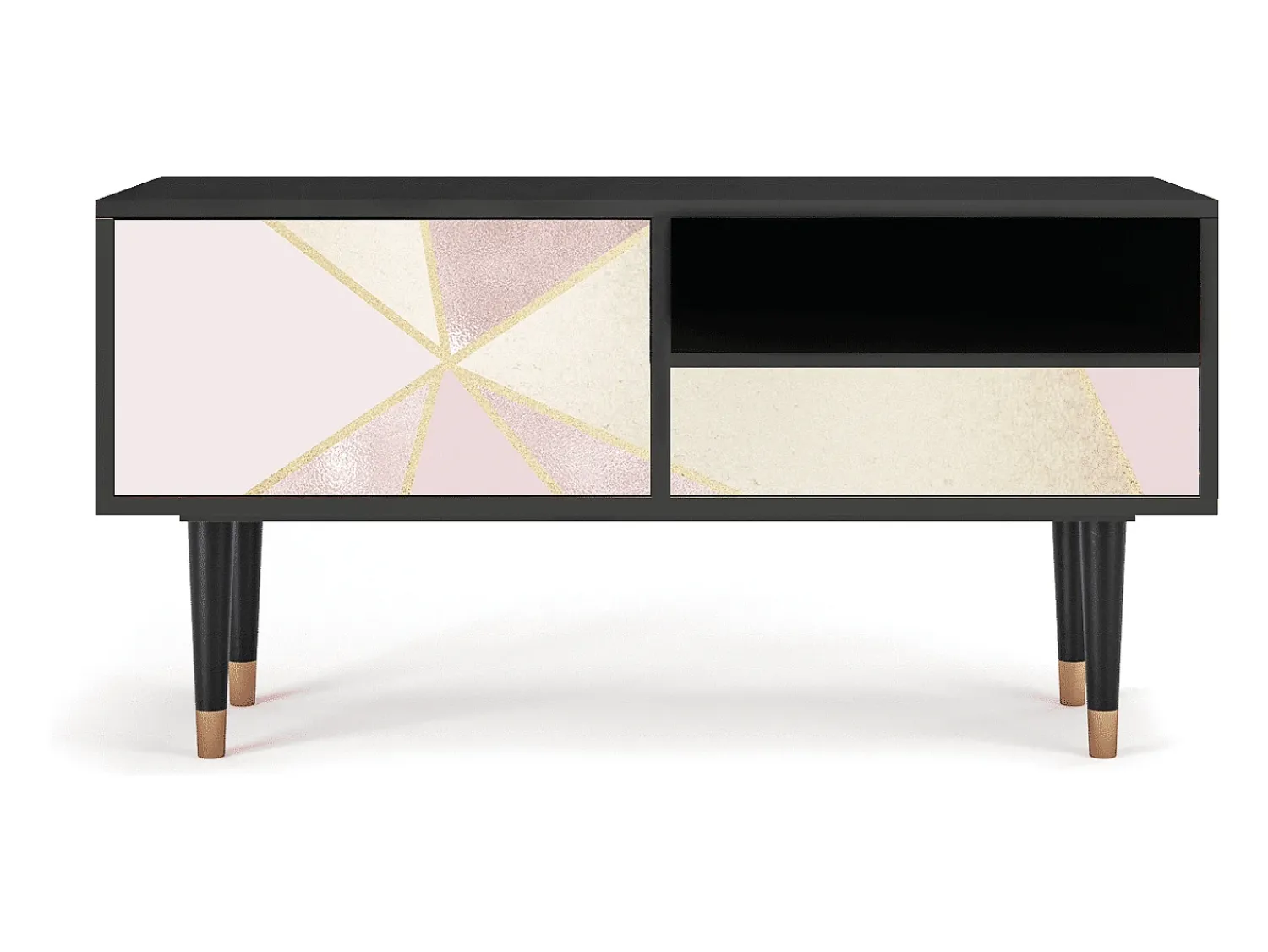Clearance Mueble de TV - 115х59х48 cm - T3 - Cosmopolitan Diva, Antracite Cinza antracite