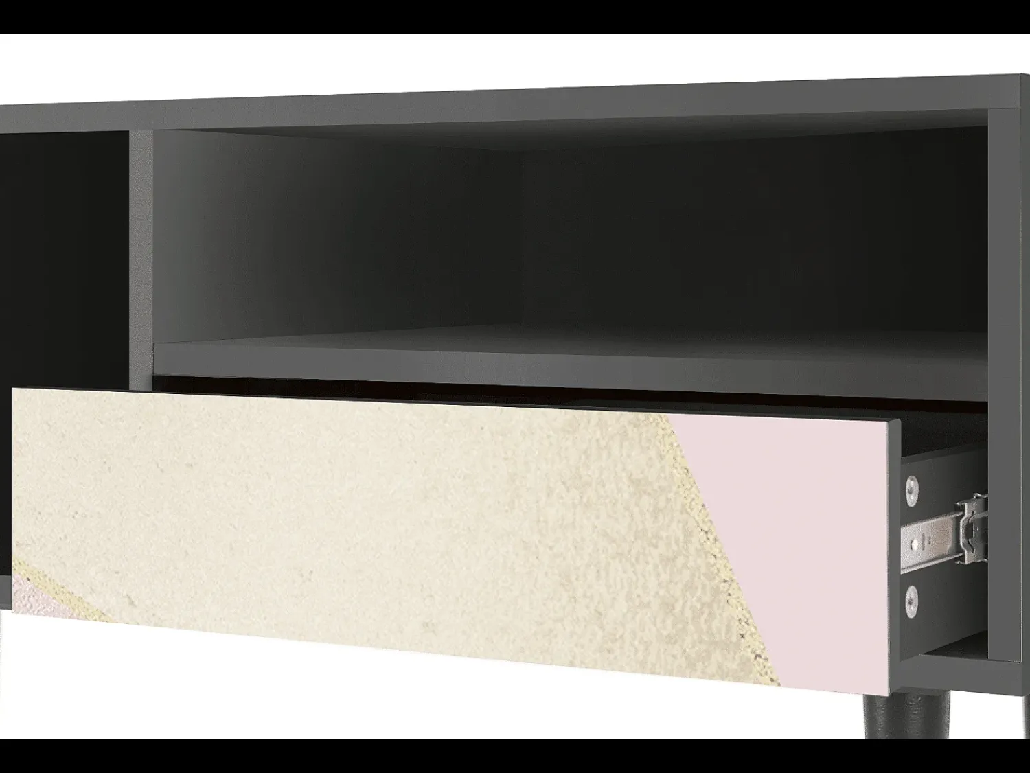 Clearance Mueble de TV - 115х59х48 cm - T3 - Cosmopolitan Diva, Antracite Cinza antracite