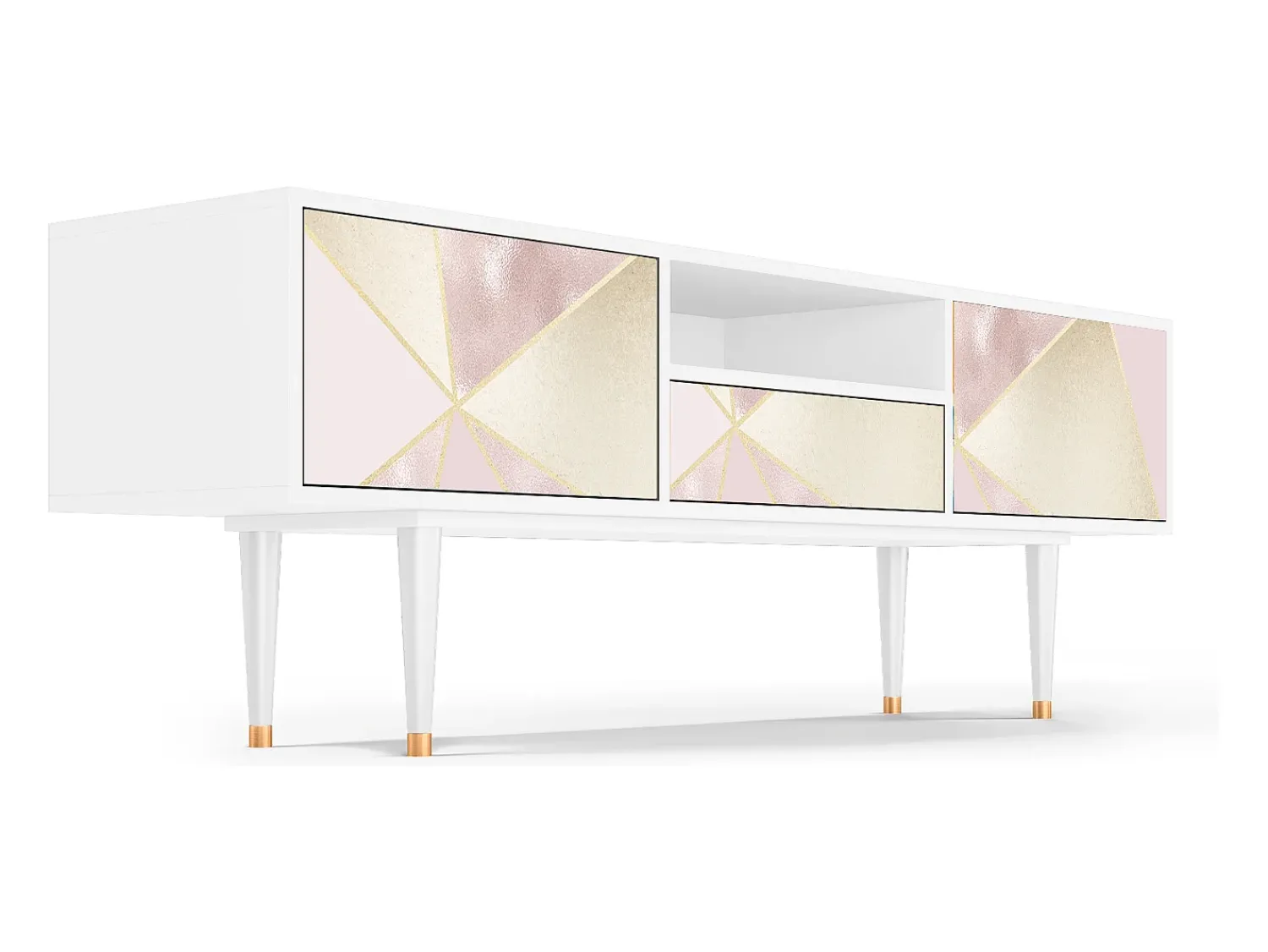 Móvel De Tv* Mueble de TV - 170х59х41 cm - T6 - Cosmopolitan Diva, Branco Bege