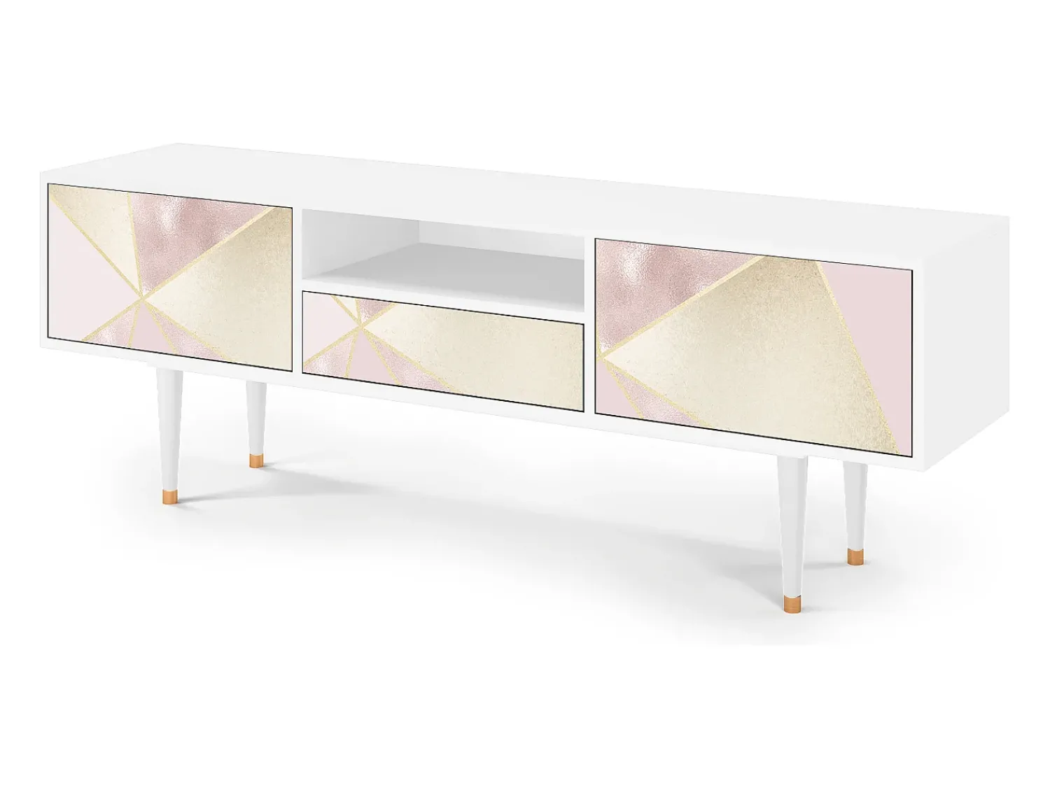 Móvel De Tv* Mueble de TV - 170х59х41 cm - T6 - Cosmopolitan Diva, Branco Bege