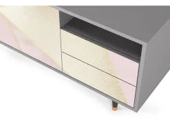 Mueble de TV - 125х56х41 cm - T7 - Cosmopolitan Diva, Cinza^ Móvel De Tv