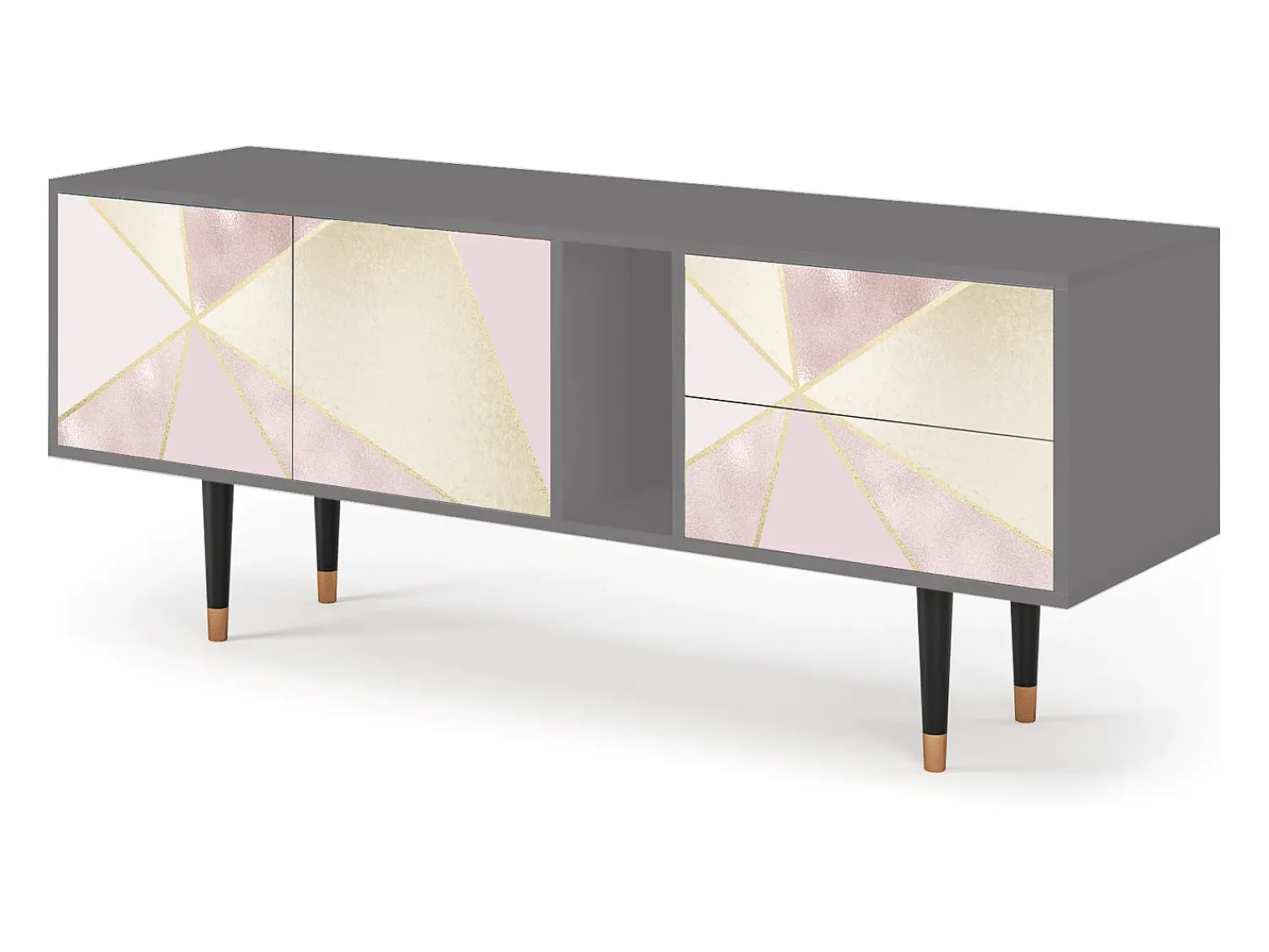 Mueble de TV - 170х69х48 cm - T1 - Cosmopolitan Diva, Cinza^ Móvel De Tv