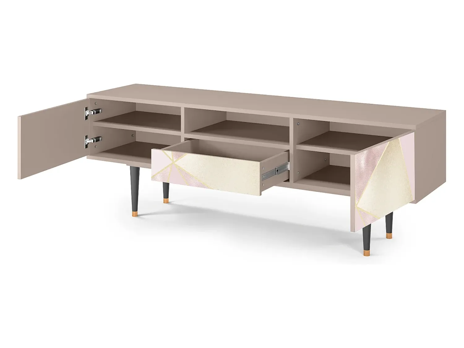 Móvel De Tv| Mueble de TV - 170х59х41 cm - T6 - Cosmopolitan Diva, Latte Bege
