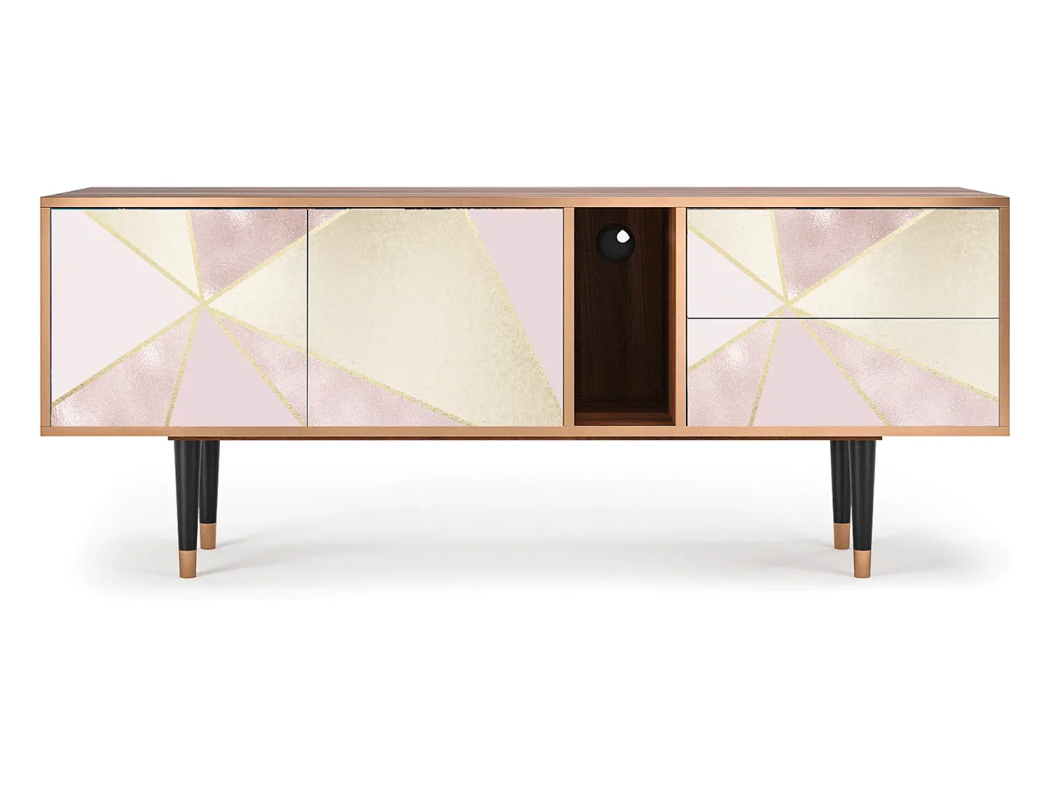 Móvel De Tv* Mueble de TV - 170х69х48 cm - T1 - Cosmopolitan Diva, Nogueira Castanho