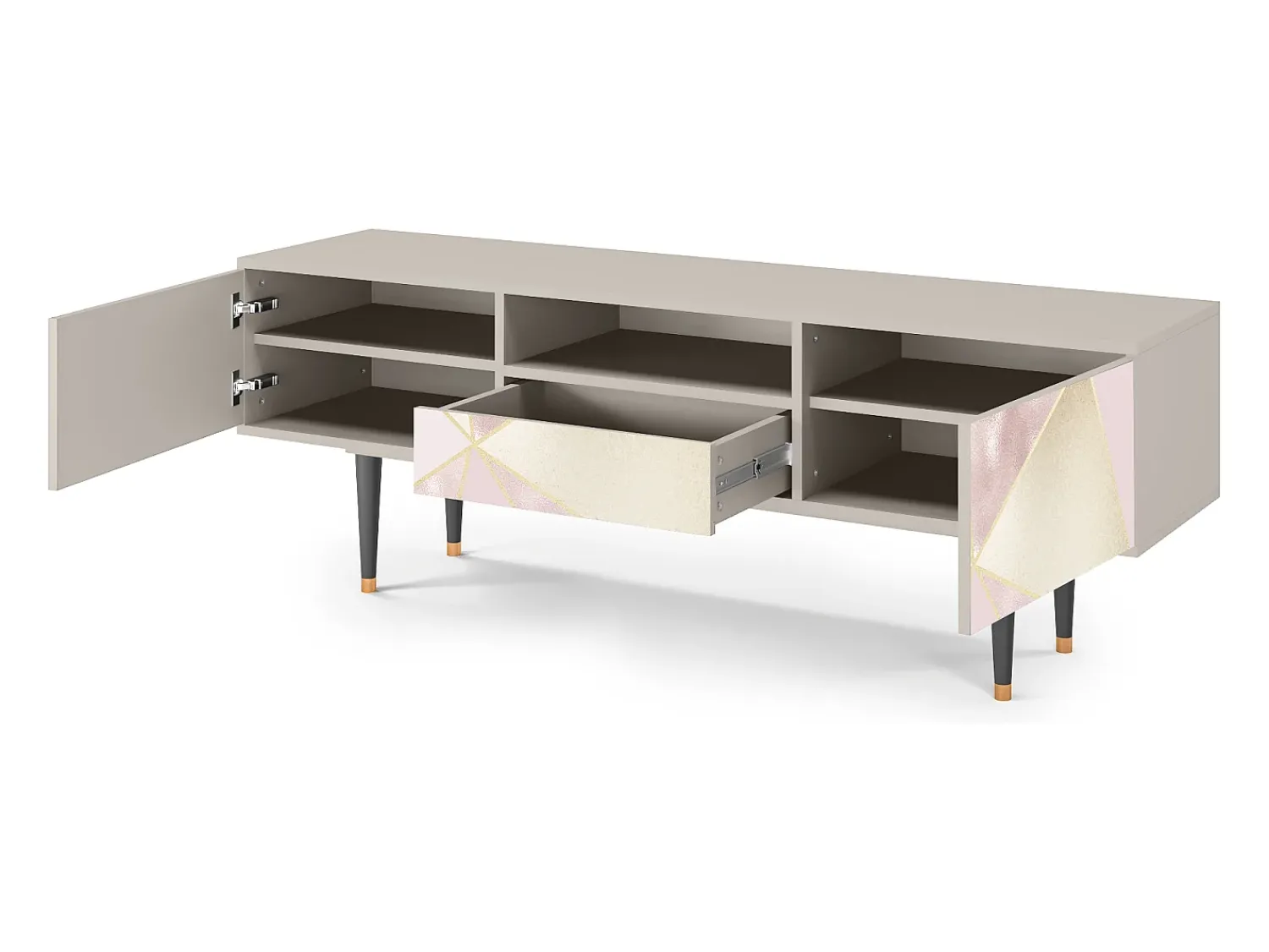 Discount Mueble de TV - 170х59х41 cm - T6 - Cosmopolitan Diva, Areia Bege