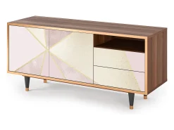 Discount Mueble de TV - 125х56х41 cm - T7 - Cosmopolitan Diva, Nogueira Castanho