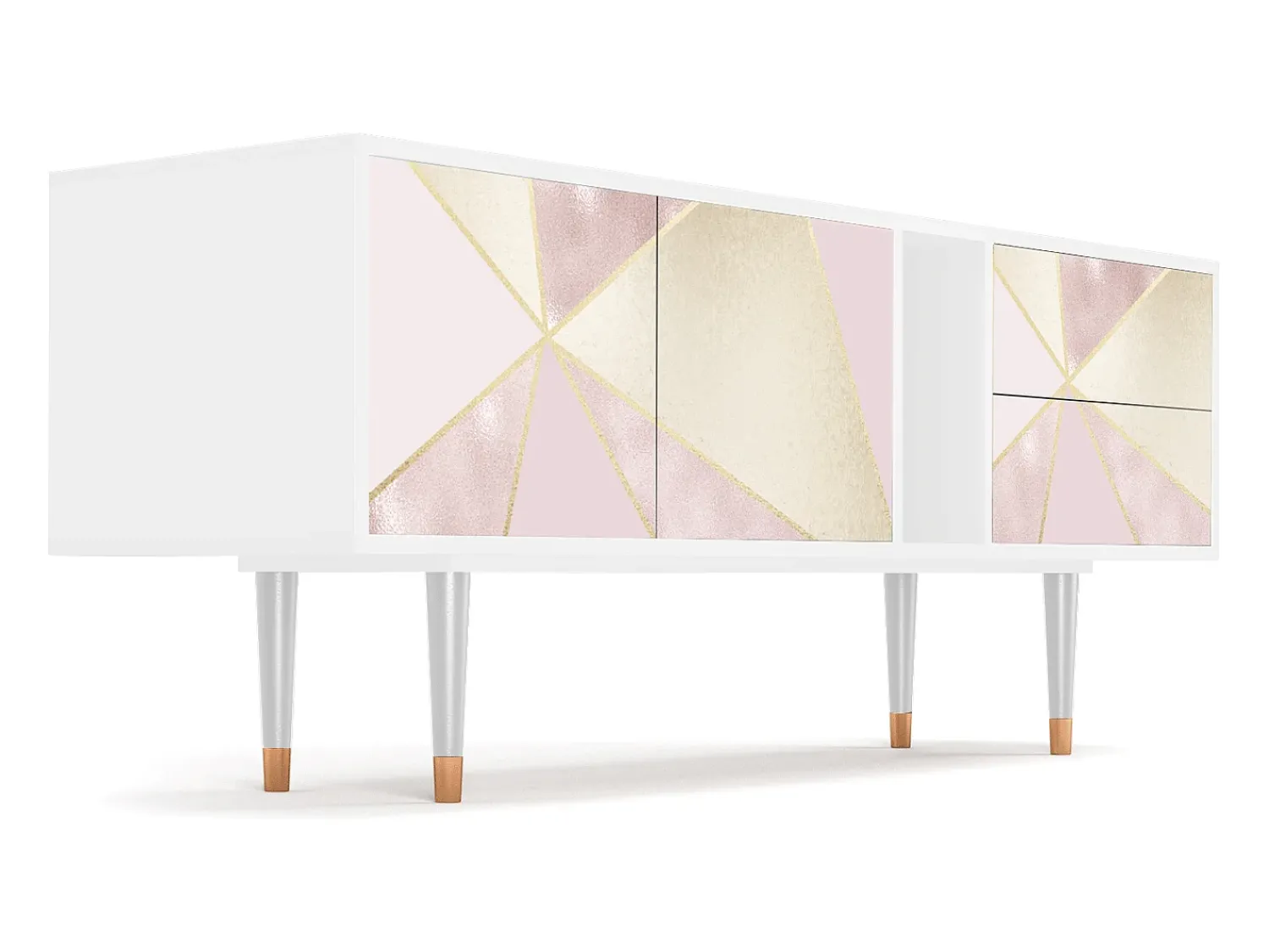 Clearance Mueble de TV - 170х69х48 cm - T1 - Cosmopolitan Diva, Branco Bege
