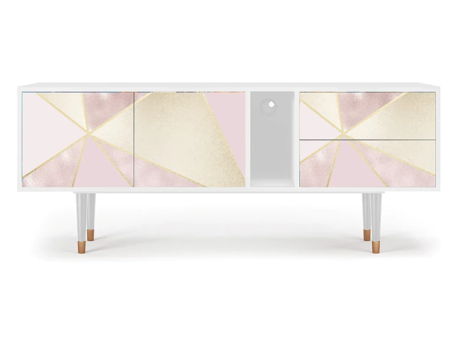 Clearance Mueble de TV - 170х69х48 cm - T1 - Cosmopolitan Diva, Branco Bege