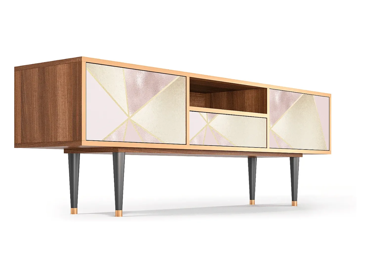 Clearance Mueble de TV - 170х59х41 cm - T6 - Cosmopolitan Diva, Nogueira Castanho